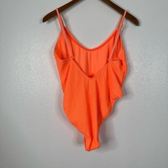Good American Neon‎ Orange One Piece Swimsuit Size 5/6